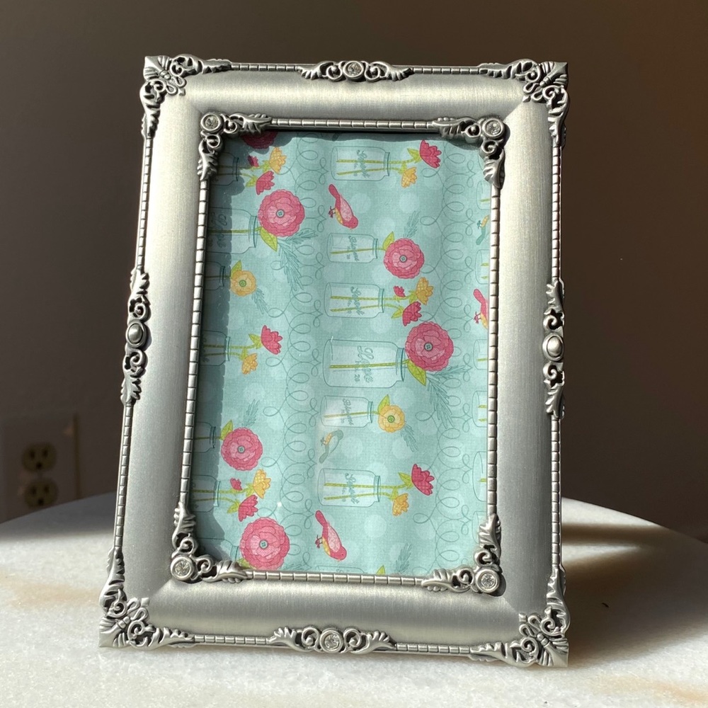 Silver & Rhinestone Picture Frame - Picture 2 of 9